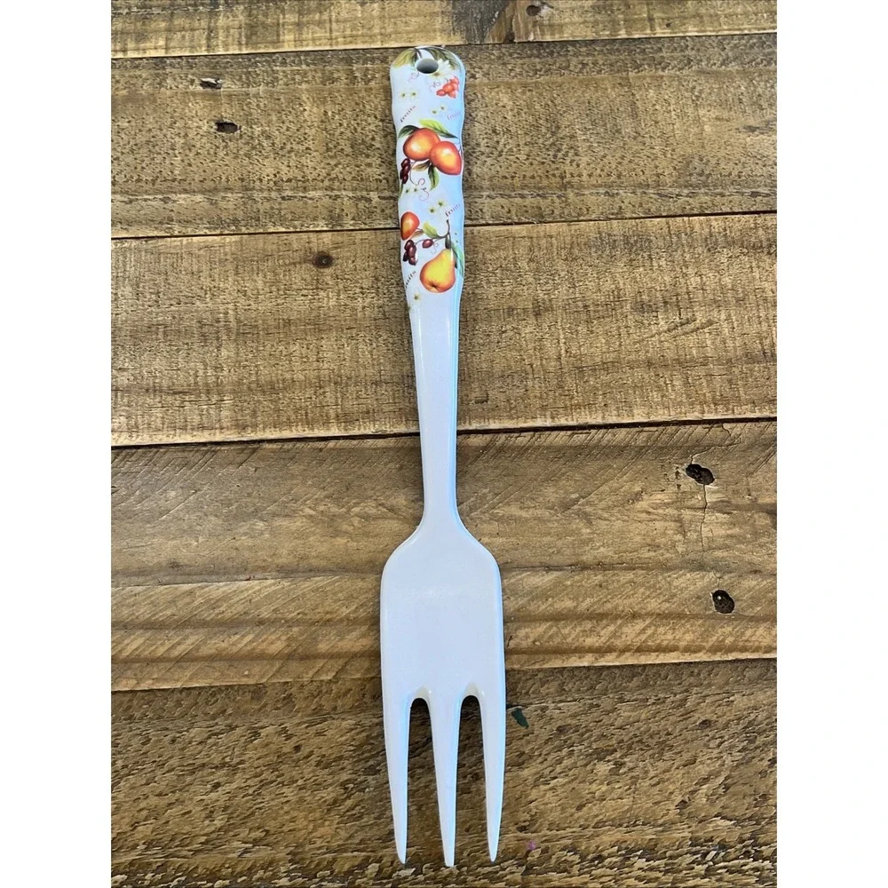 Vintage Per Almenti White Melamine MCM Multi Color Fruits Design 13.25